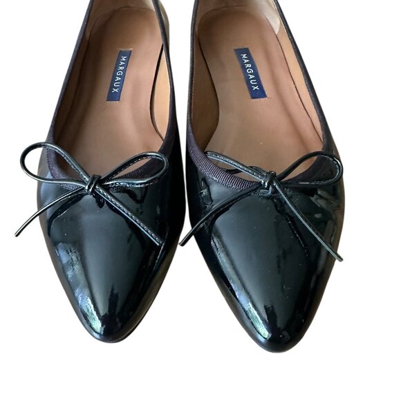 Margaux The Pointe Flat in Black Patent Leather Size 37.5 - Picture 2 of 7
